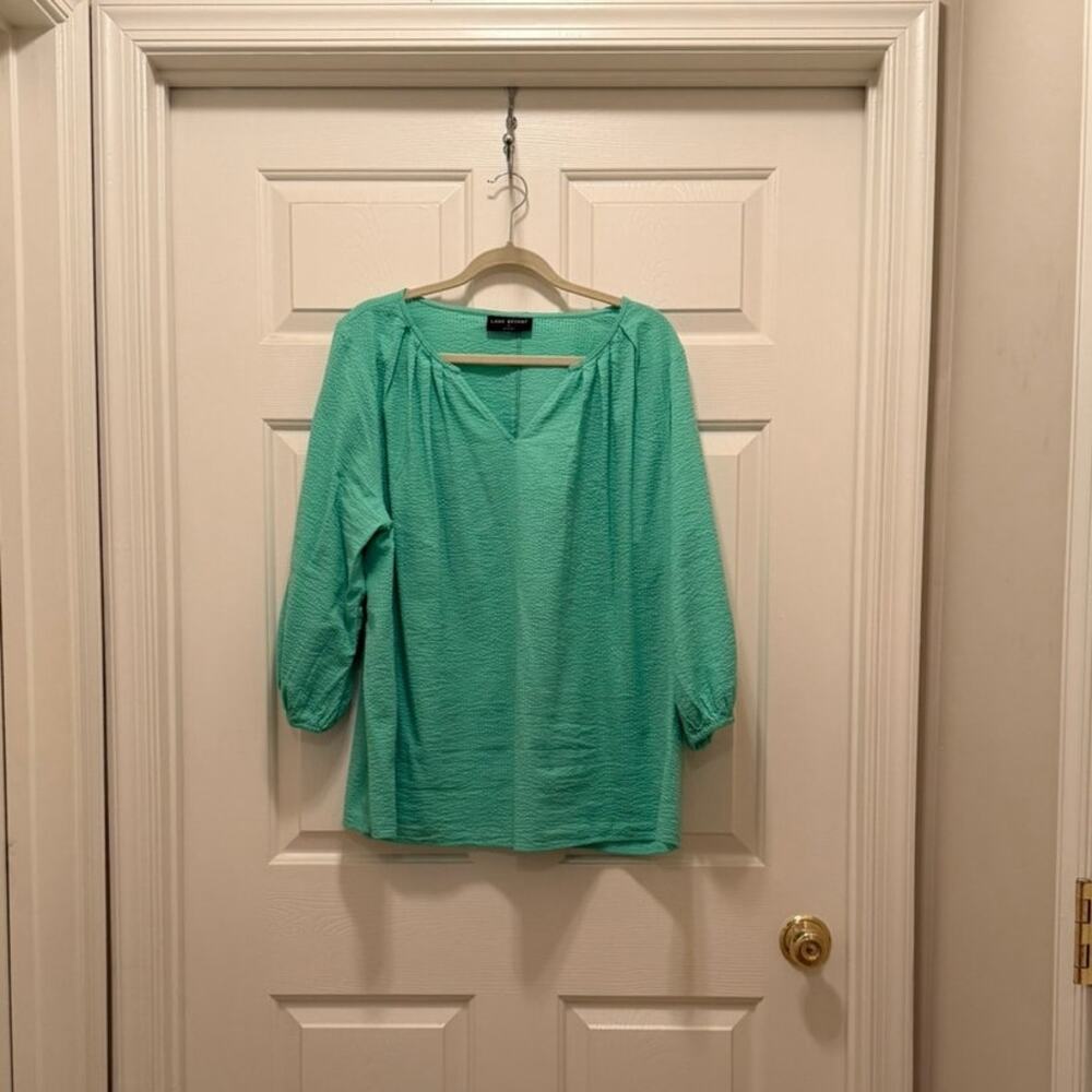 Lane Bryant Relaxed 3/4-Sleeve Popover, Sz 18 - Picture 2 of 7